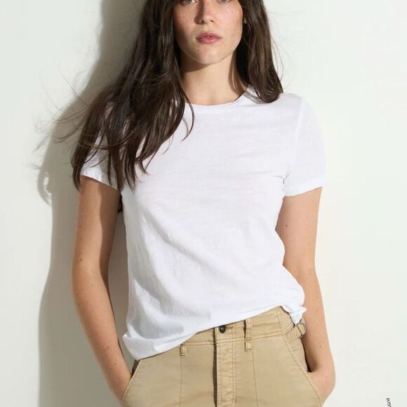 Rowan Tops - Rowan Tyler Slub Tee White Short Sleeve Shirt XS Women